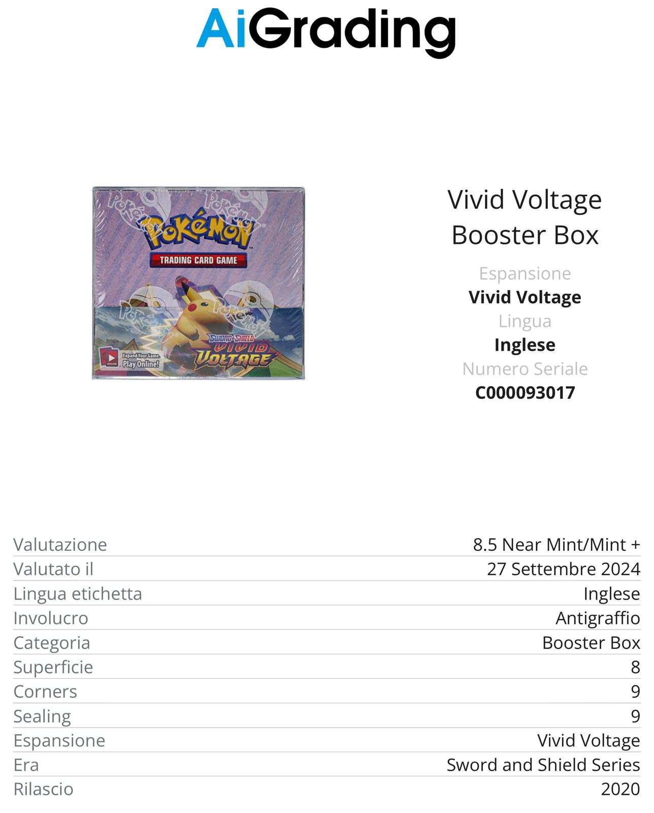 Pokèmon tcg Spada e scudo Voltaggio Sfolgorante Eng - Gradato