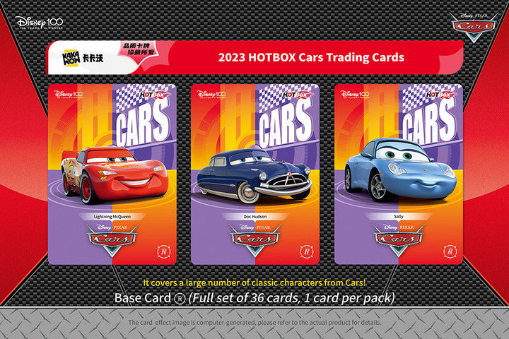 KAKAWOW 2023 Disney100 Cars HOTBOX Trading Cards