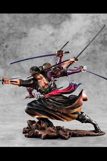 MegaHouse - One Piece Excellent Model P.O.P PVC Statue SA-Maximum Roronoa Zoro Ver. Demon Spirit Kyuutouryuu Asura 17 cm