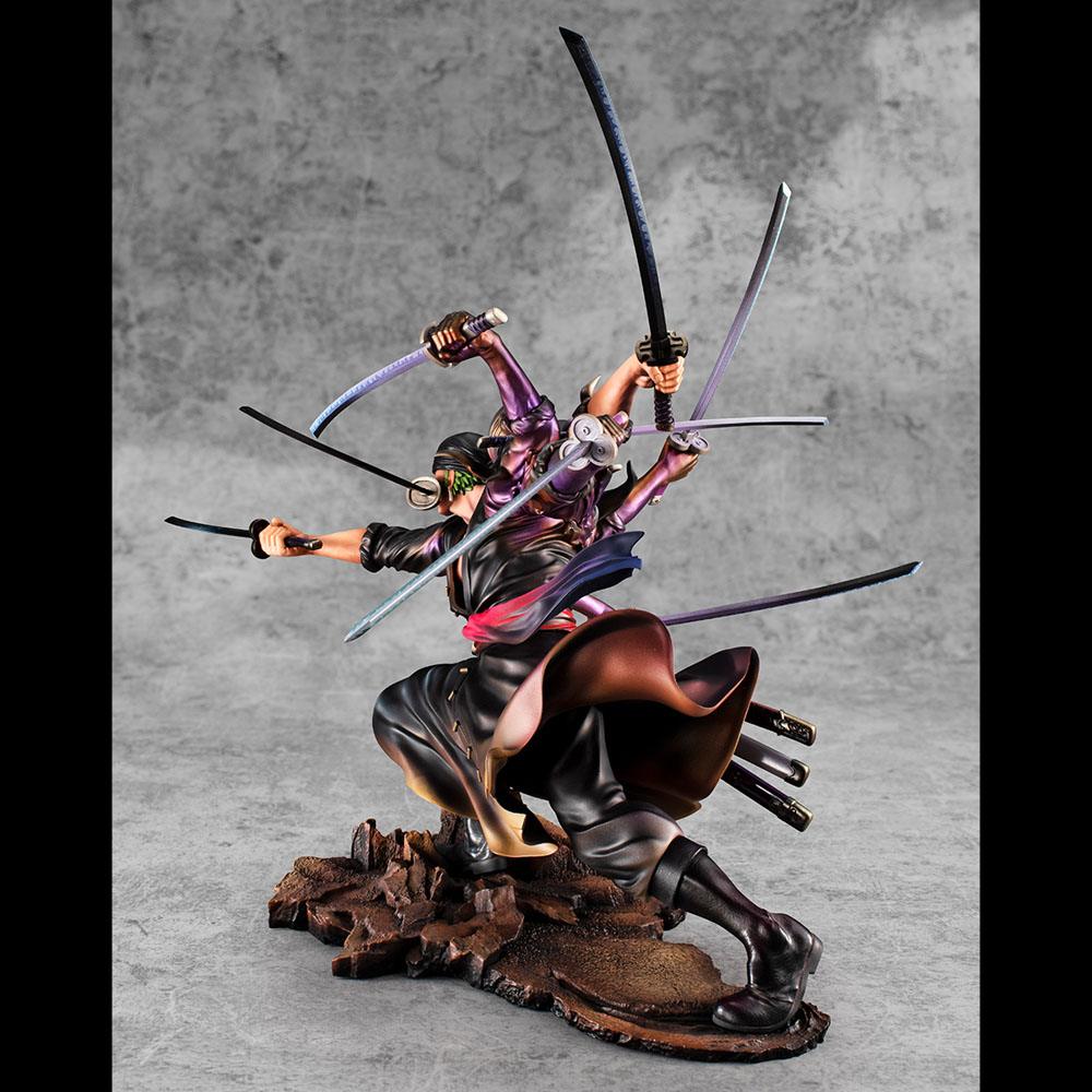 MegaHouse - One Piece Excellent Model P.O.P PVC Statue SA-Maximum Roronoa Zoro Ver. Demon Spirit Kyuutouryuu Asura 17 cm