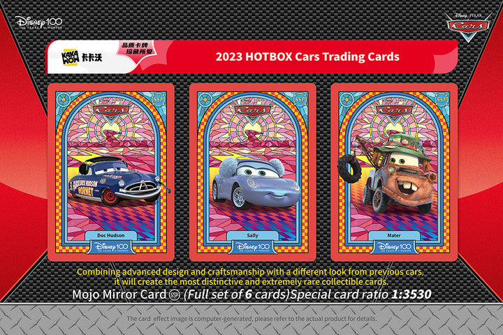 KAKAWOW 2023 Disney100 Cars HOTBOX Trading Cards