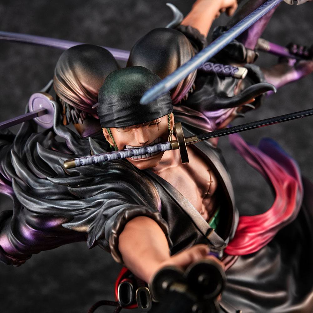 MegaHouse - One Piece Excellent Model P.O.P PVC Statue SA-Maximum Roronoa Zoro Ver. Demon Spirit Kyuutouryuu Asura 17 cm