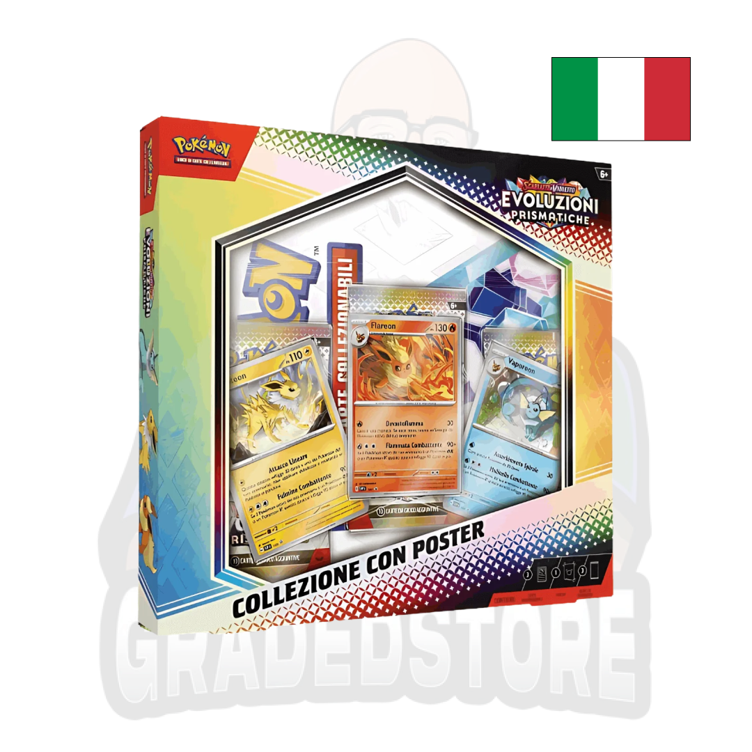 PREORDER[17/01/2025]: Pokemon SV8.5 Evoluzioni Prismatiche Collezione con Poster (ITA)