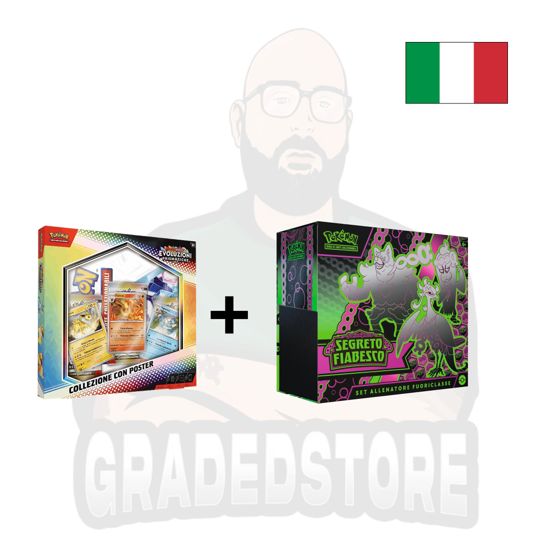 BUNDLE: Pokèmon Evoluzioni Prismatiche Collezione con poster + Box Segreto fiabesco