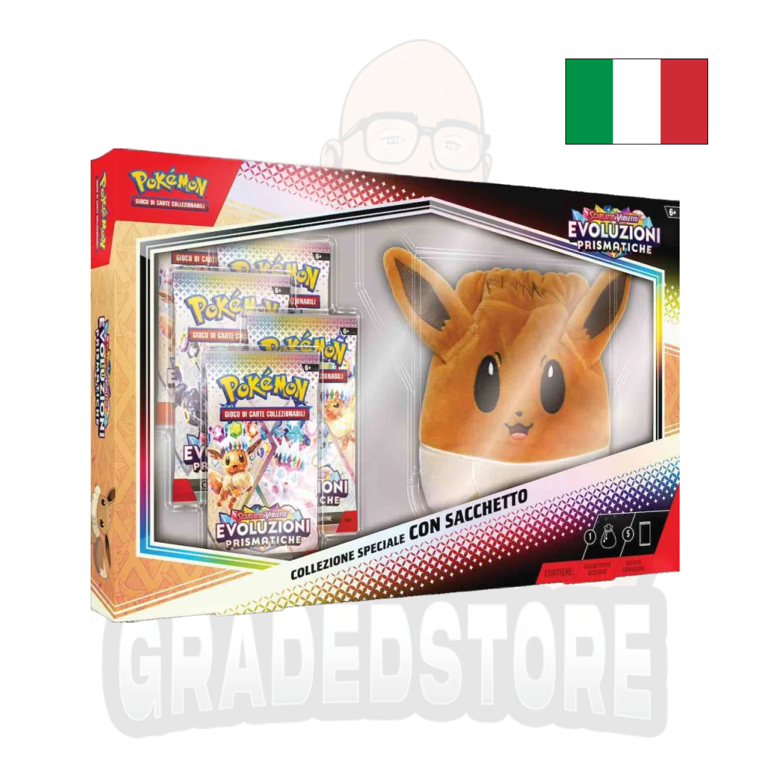 PREORDER[25/04/2025]: Pokemon SV8.5 Evoluzioni Prismatiche Collezione con sacchetto (ITA)