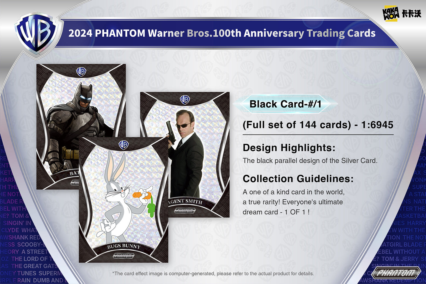 KAKAWOW 2024 PHANTOM Warner Bros.100th Anniversary Trading Cards