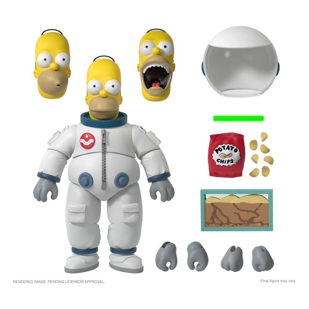 The Simpsons Ultimates Action Figure Deep Space Homer 18 cm Super7